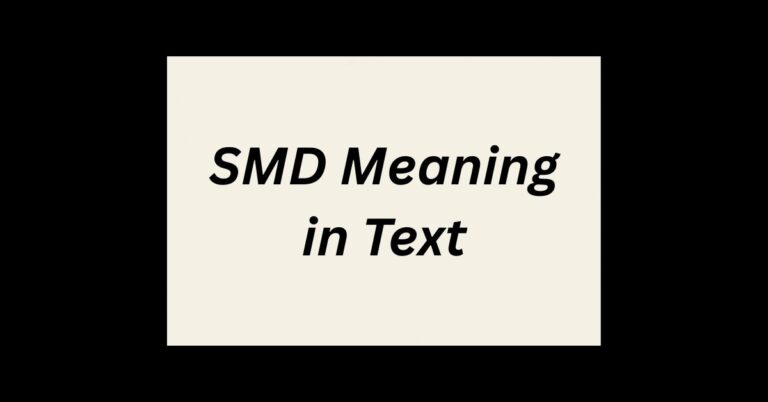 SMD Meaning in Text