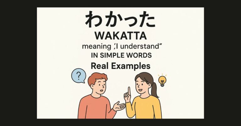 Wakatta Meaning in Simple Words with Real Examples