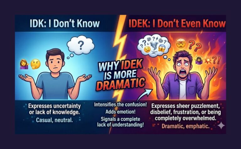 What Does IDEK Mean? (And Why It’s More Dramatic Than IDK)