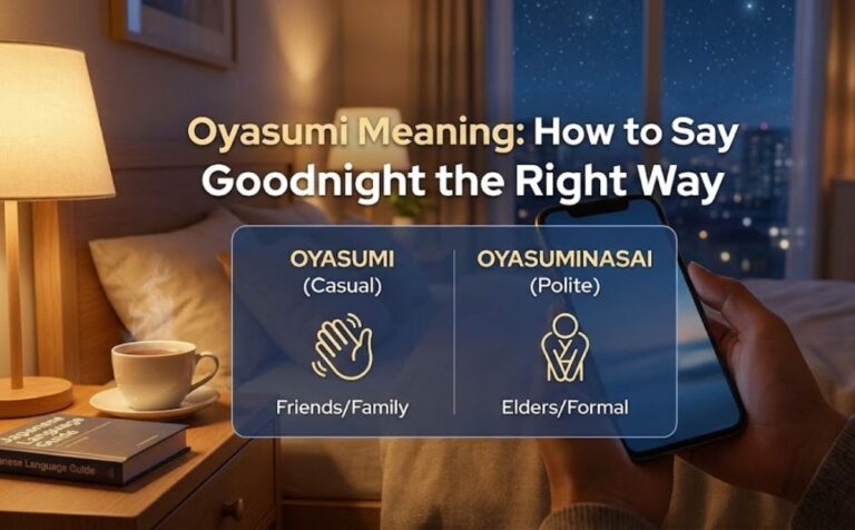 Oyasumi Meaning: How to Say Goodnight the Right Way