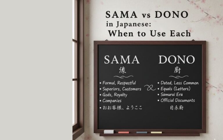 Sama vs Dono in Japanese: When to Use Each