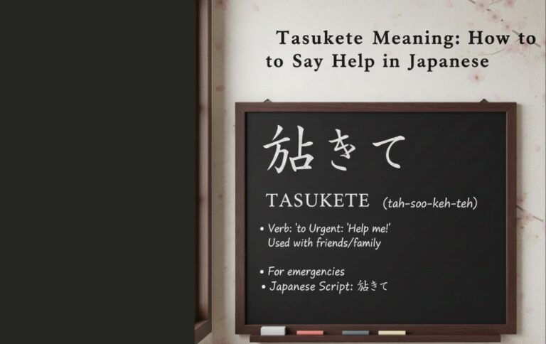 Tasukete Meaning: How to Say Help in Japanese