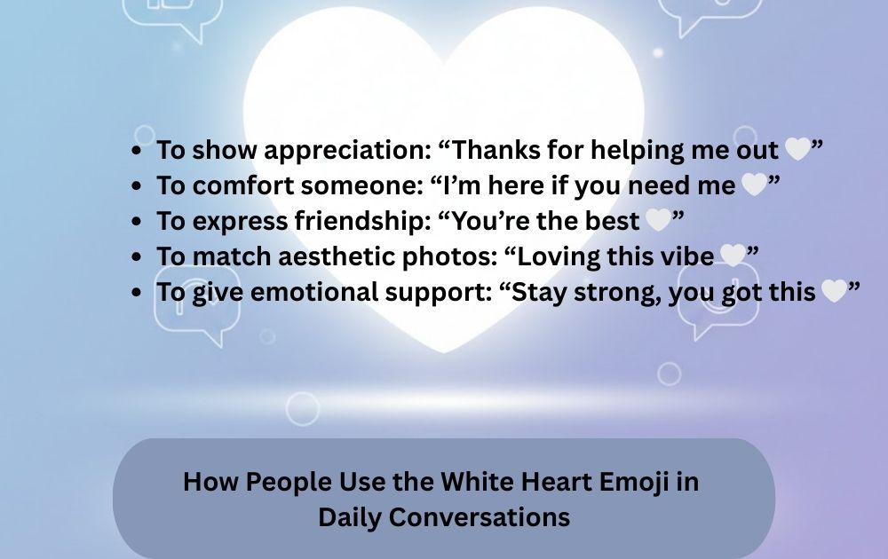 How People Use the White Heart Emoji in Daily Conversations